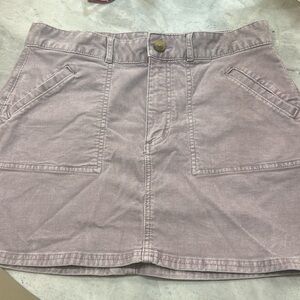 American Eagle Dusty Purple Corduroy Mini Skirt